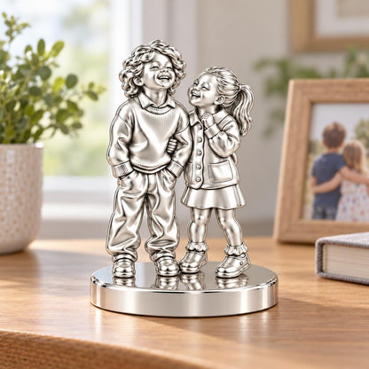 Laughter and Love Siblings Keepsake Plaque – worn / in use