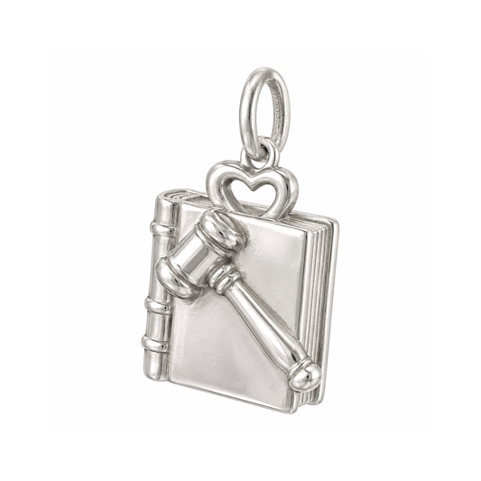 Law Books and Gavel Charm — Silver — 50-works-silver-20260916-38