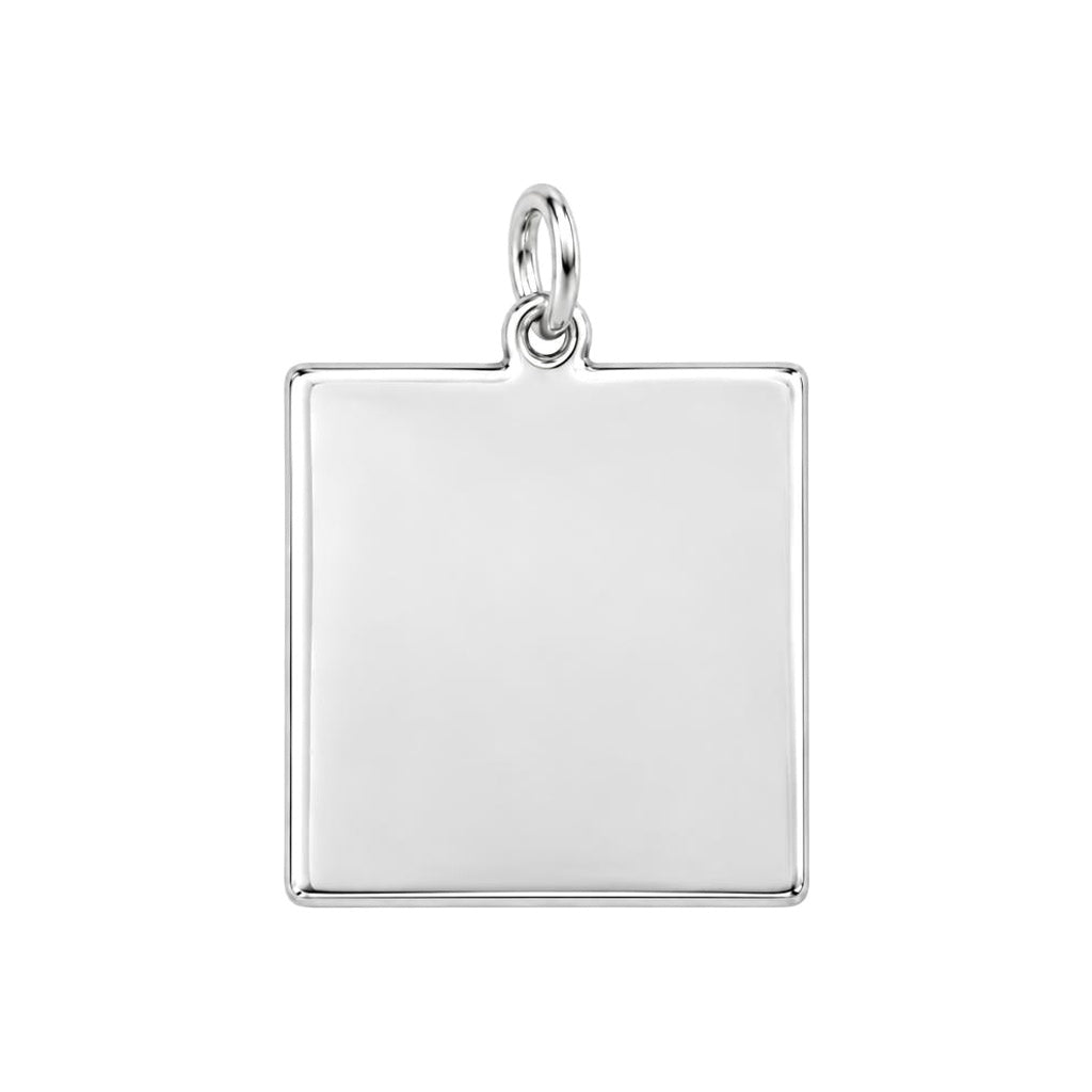 Legacy Portrait Frame Charm Necklace Set – back of the charm, engraving area