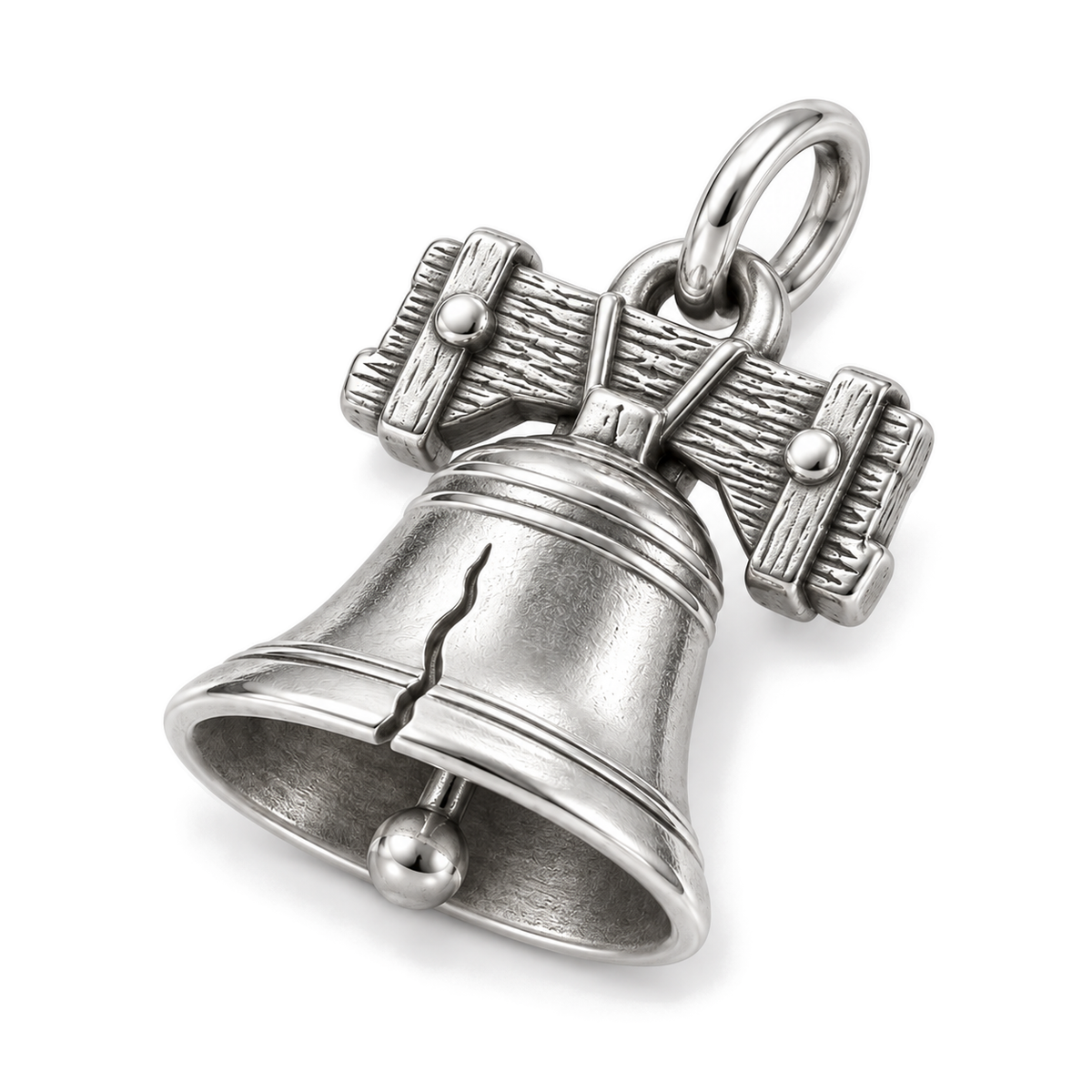 Liberty Bell Charm — Silver Super Macro | charm-topics-remaining-444-2026-09-14 | topic-036
