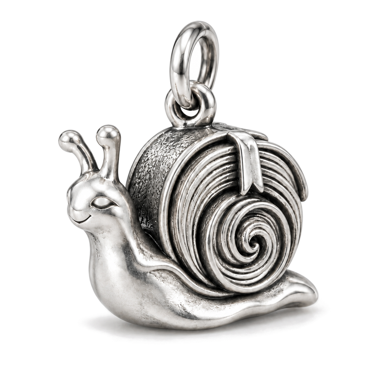 Library Snail Charm — Silver Super Macro | charm-topics-remaining-444-2026-09-14 | topic-105