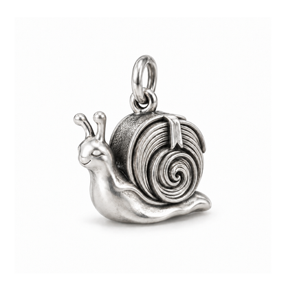 Library Snail Charm — Silver | charm-topics-remaining-444-2026-09-14 | topic-105