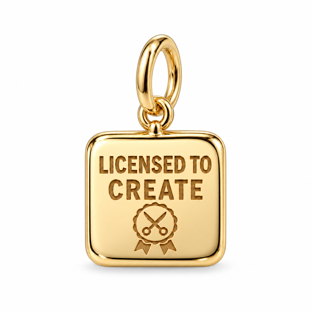 Licensed to Create Dangle Charm | Gold | sha256:882c3f91d116ed57c2a196f9dad78deb6bb29170b5882405cb1db15fbdc78a6d