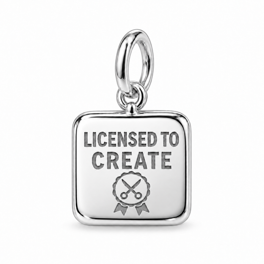 Licensed to Create Dangle Charm | Silver | sha256:1d116bc5e619d4d10fe735927e06ab86e280de1039d69285f9f603e6ef20aef1