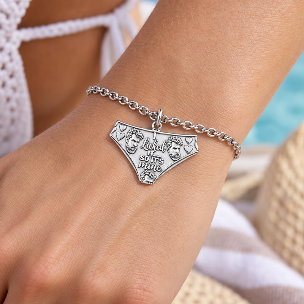 Licked It Bikini Briefs Charm Bracelet Set – worn / in use