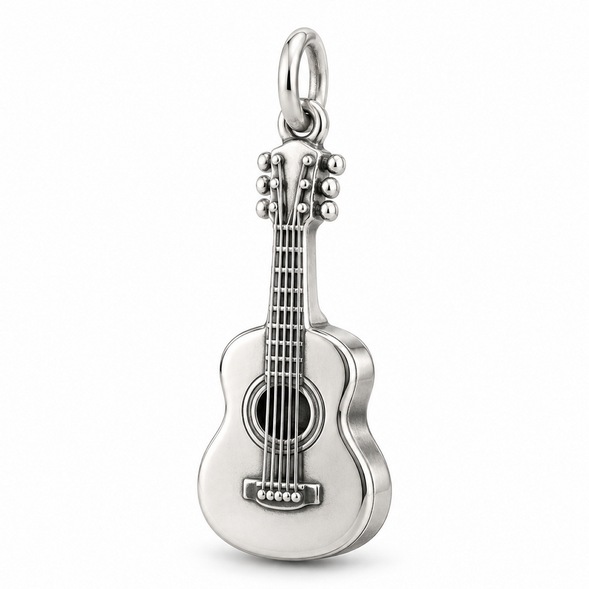 Life Together - Acoustic Guitar Charm — Silver | charm-topics-first-two-2026-09-14