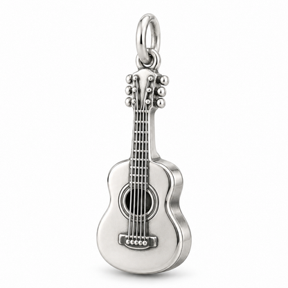Life Together - Acoustic Guitar Charm — Silver | charm-topics-first-two-2026-09-14