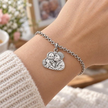 Lifelong Devotion Portrait Charm Bracelet Set – worn / in use