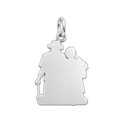 Lifetime Together Charm Bracelet – Personalized Couple Gift – back of the charm, engraving area