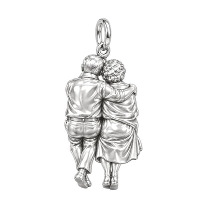 Lifetime Together Selfie Charm Bracelet Set – back of the charm, engraving area