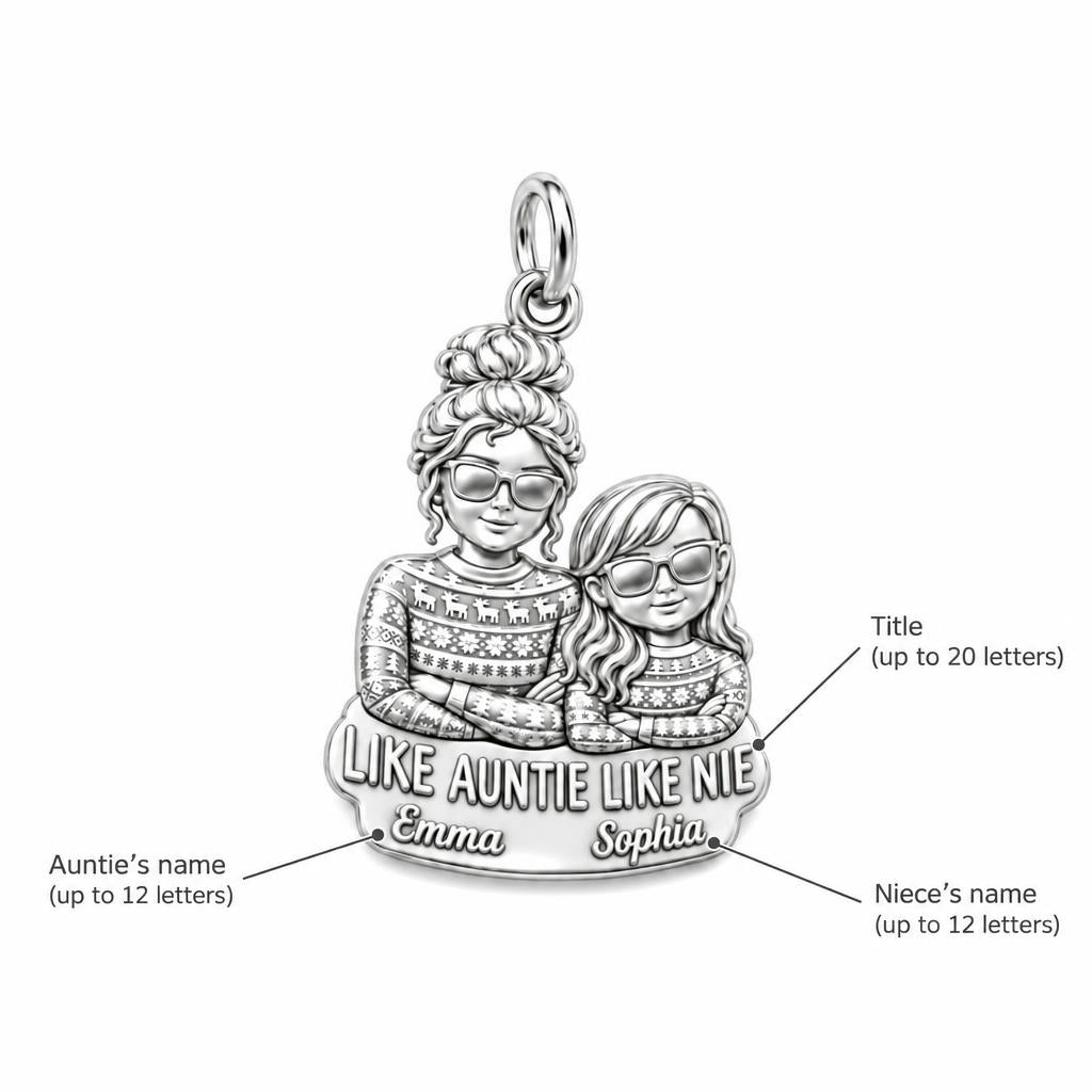 Like Auntie Like Niece Charm Bracelet – Personalized Aunt Gift – personalization guide