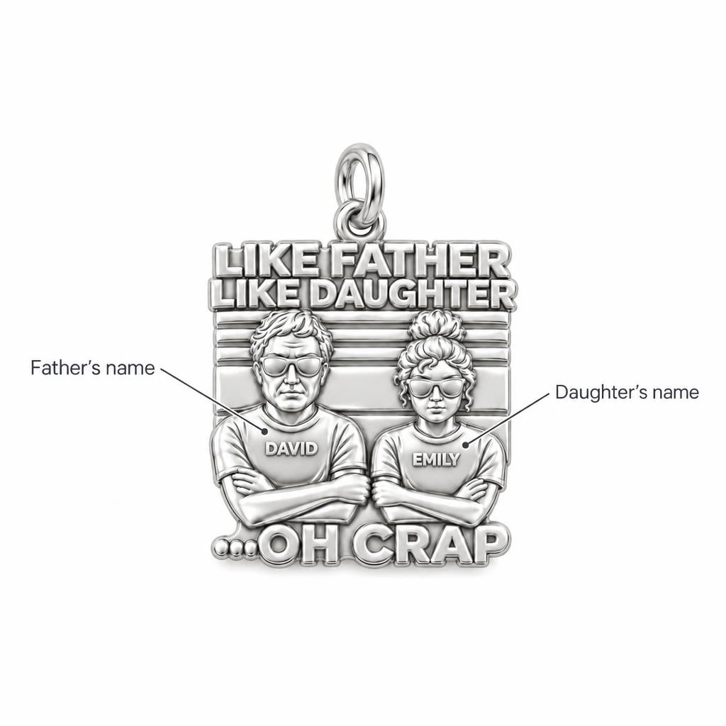 Like Father Like Daughter Charm Bracelet – Personalized Dad Gift – personalization guide