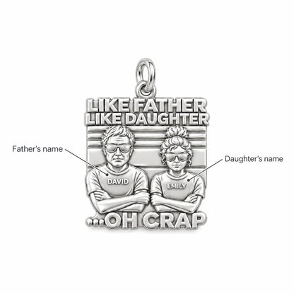 Like Father Like Daughter Charm Bracelet – Personalized Dad Gift – personalization guide