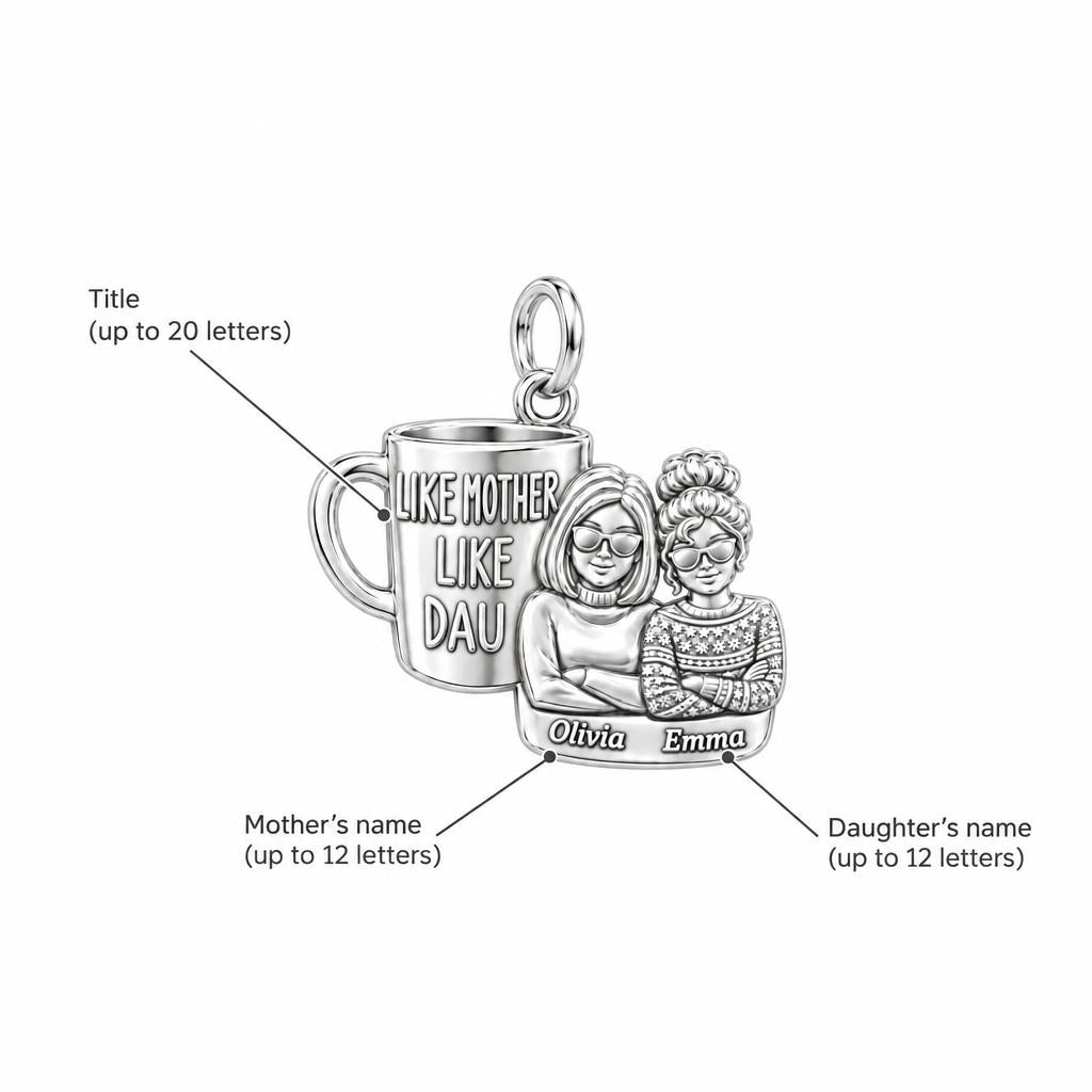 Like Mother Like Daughter Charm Bracelet – Personalized Mom Gift – personalization guide