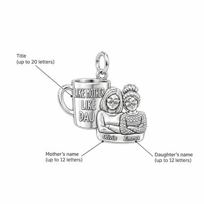 Like Mother Like Daughter Charm Bracelet – Personalized Mom Gift – personalization guide