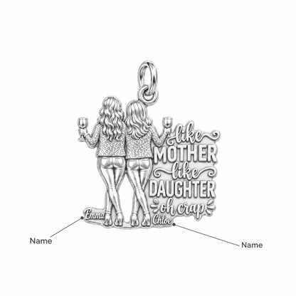 Like Mother Like Daughter Charm Bracelet – Personalized Mom Gift – personalization guide