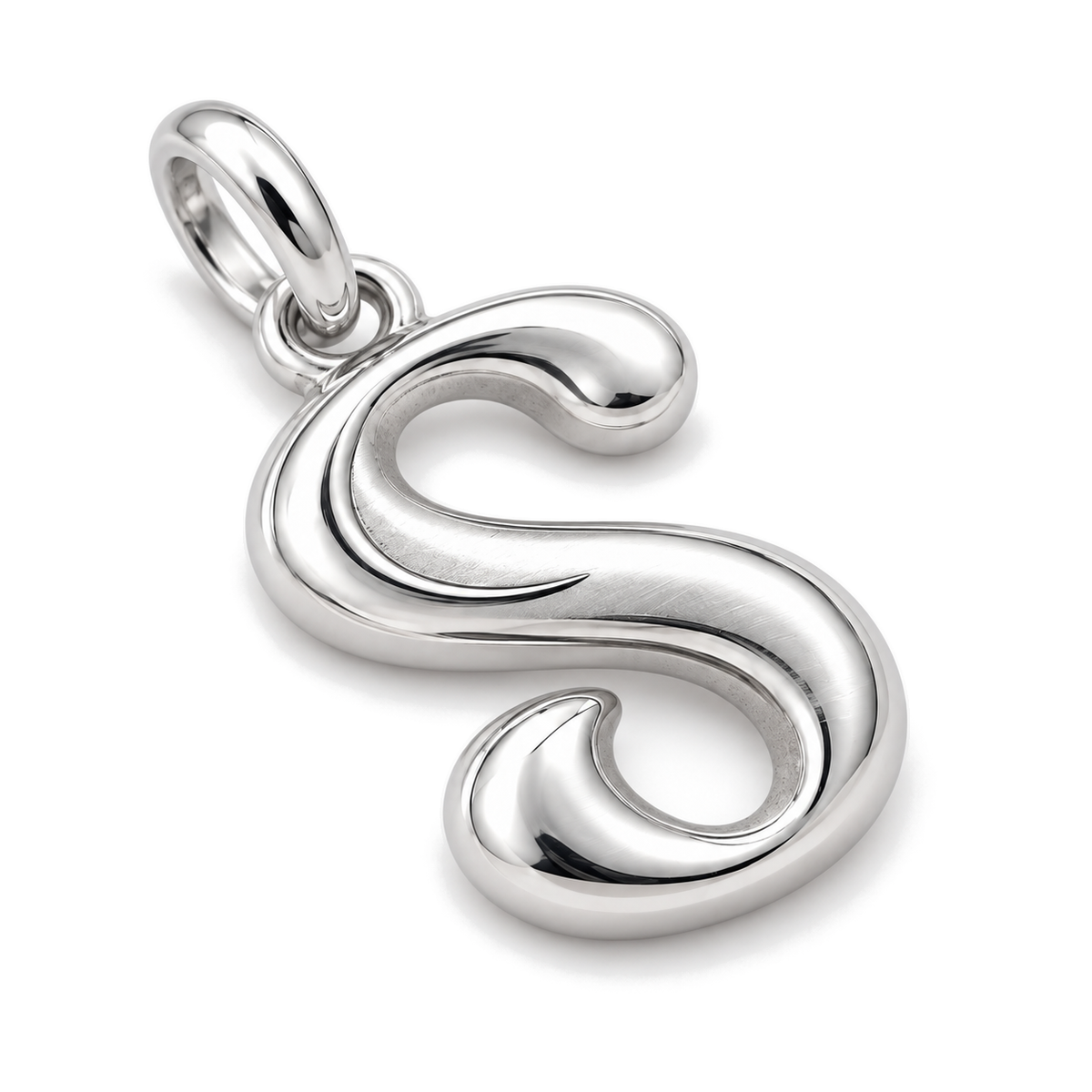 Liquid Script Letter S Charm — Silver Super Macro | charm-topics-remaining-444-2026-09-14 | topic-334