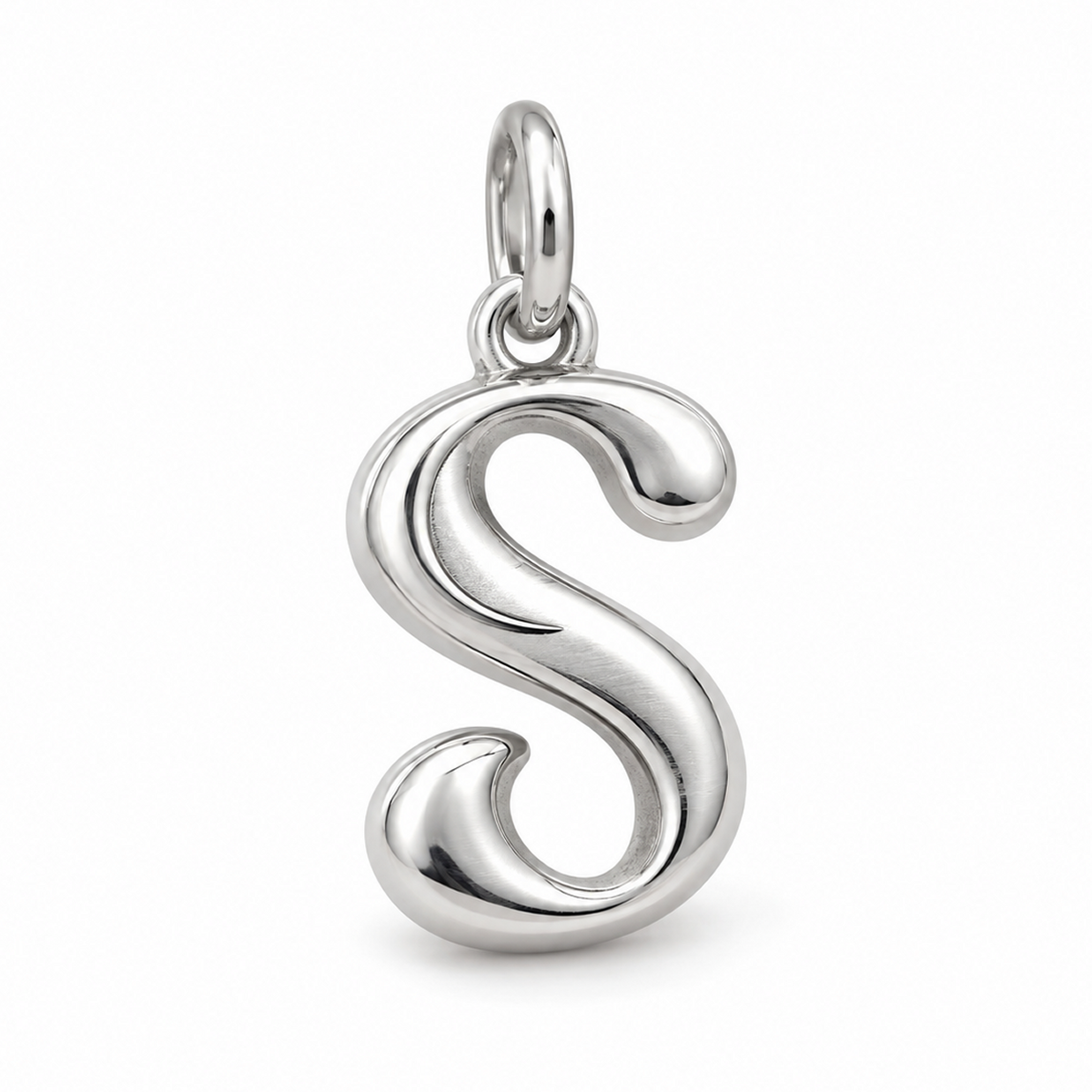 Liquid Script Letter S Charm — Silver | charm-topics-remaining-444-2026-09-14 | topic-334