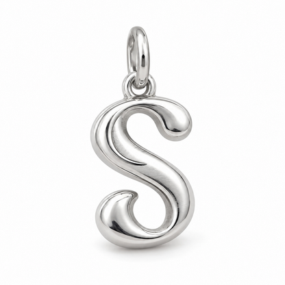 Liquid Script Letter S Charm — Silver | charm-topics-remaining-444-2026-09-14 | topic-334
