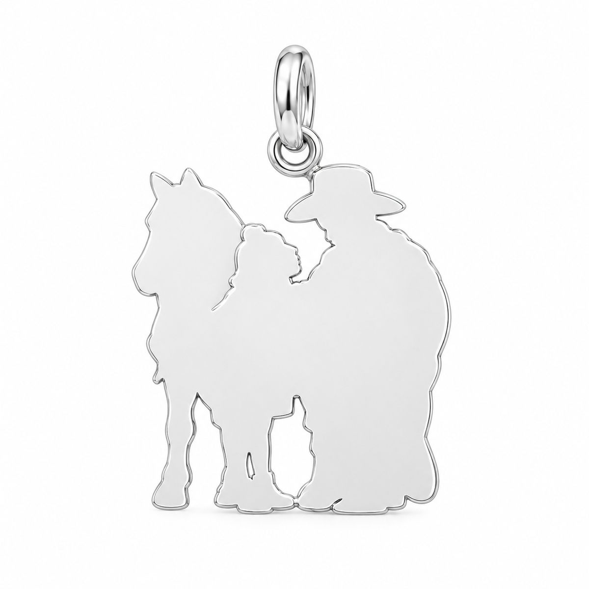 Little Cowpokes and Pony Charm Bracelet – My Horse, My Heart – back of the charm, engraving area