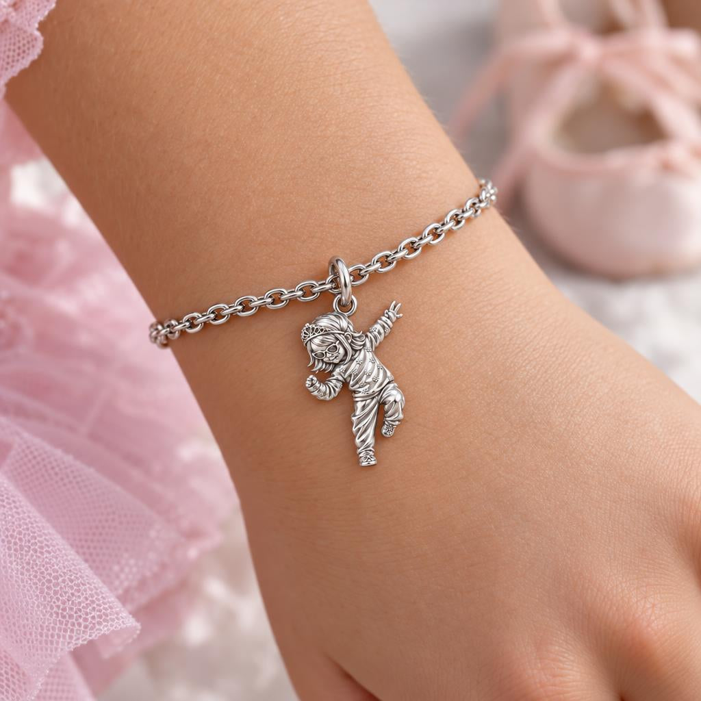Little Dancing Queen Charm Bracelet Set – worn / in use