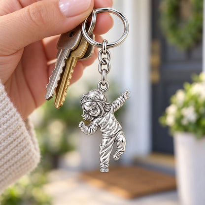 Little Dancing Queen Charm Keychain – worn / in use