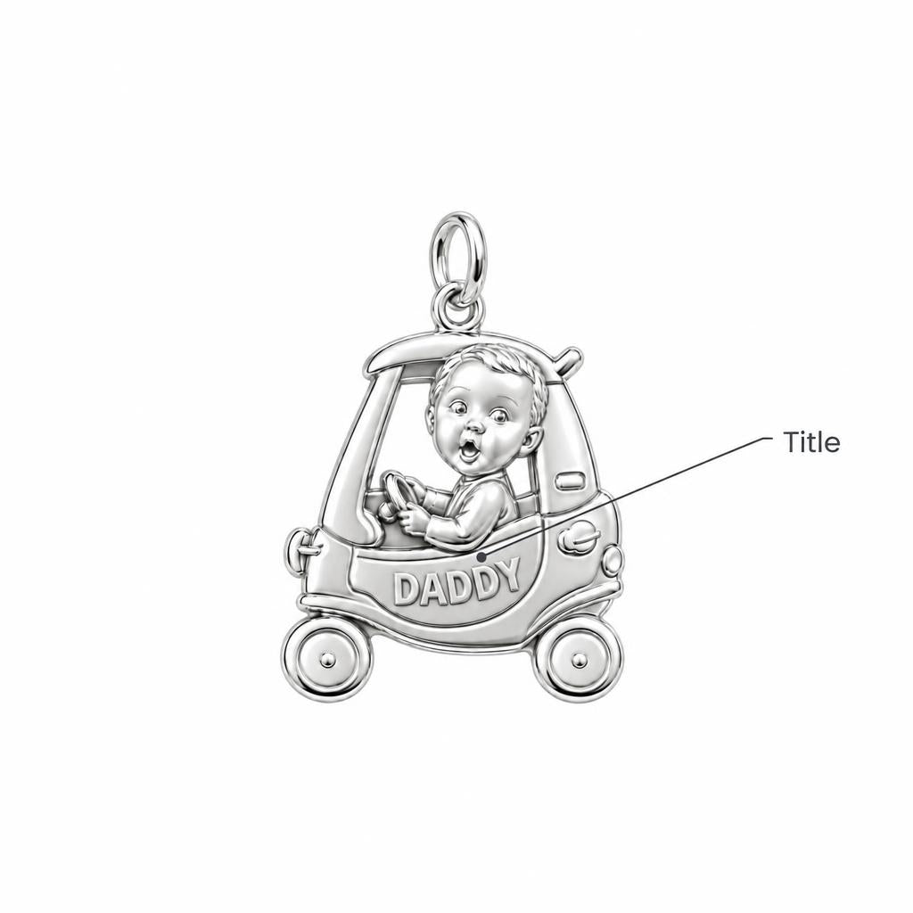 Little Driver Toy Car Charm Bracelet – Personalized Dad Gift – personalization guide