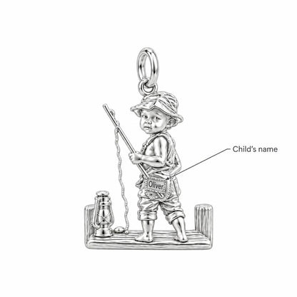 Little Fisherman Charm Bracelet – Personalized baby fishing Gift – personalization guide