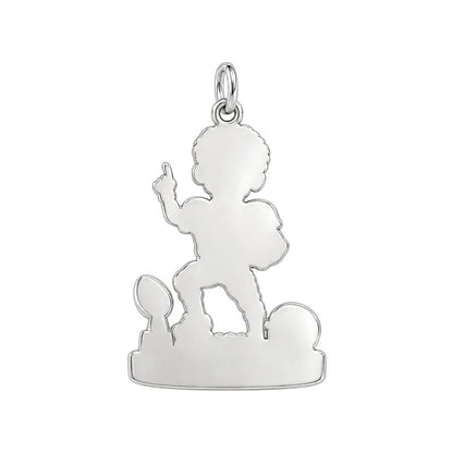 Little Football MVP Charm Bracelet – Personalized Mom Gift – back of the charm, engraving area