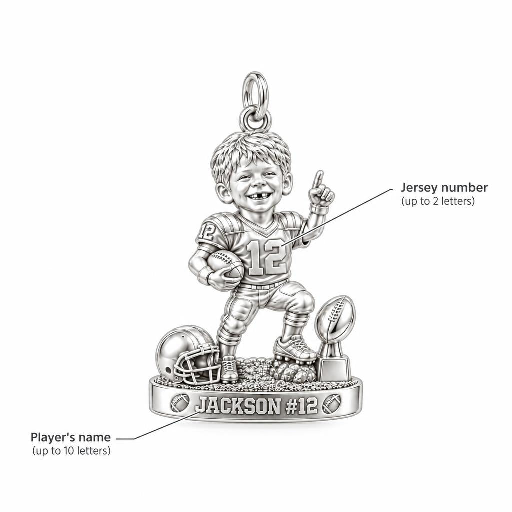 Little Football MVP Charm Bracelet – Personalized Mom Gift – personalization guide