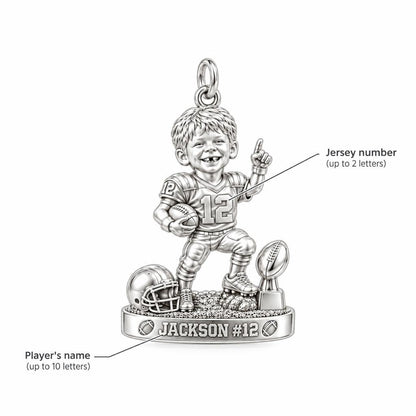 Little Football MVP Charm Bracelet – Personalized Mom Gift – personalization guide
