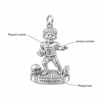 Little Football Star Charm Bracelet – Personalized Mom Gift – personalization guide