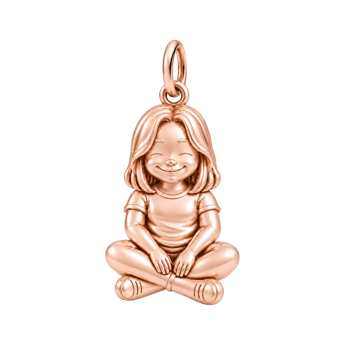 Curvy / Curtain Bangs Lob / Rose Gold — Little Girl Charm | little-girl-charm-2026-09-13