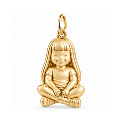 Curvy / Long Blunt Bangs / Gold — Little Girl Charm | little-girl-charm-2026-09-13