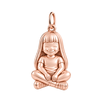 Curvy / Long Blunt Bangs / Rose Gold — Little Girl Charm | little-girl-charm-2026-09-13