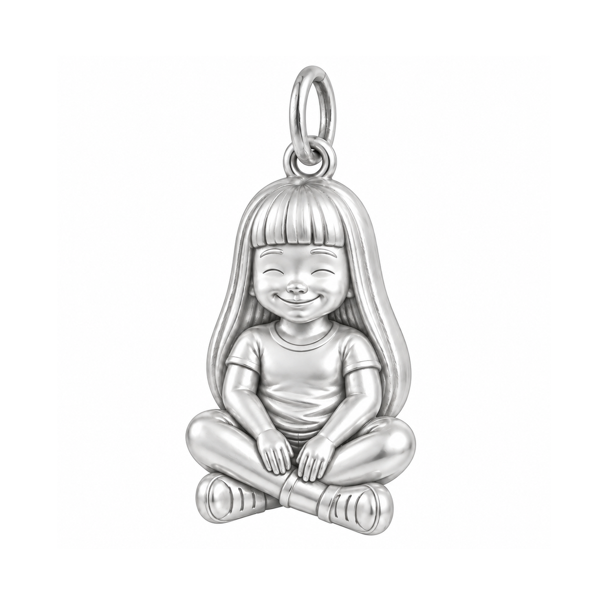 Curvy / Long Blunt Bangs / Silver — Little Girl Charm | little-girl-charm-2026-09-13