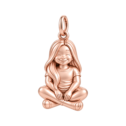 Curvy / Long Sleek Hair / Rose Gold — Little Girl Charm | little-girl-charm-2026-09-13
