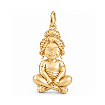 Curvy / Messy Bun / Gold — Little Girl Charm | little-girl-charm-2026-09-13
