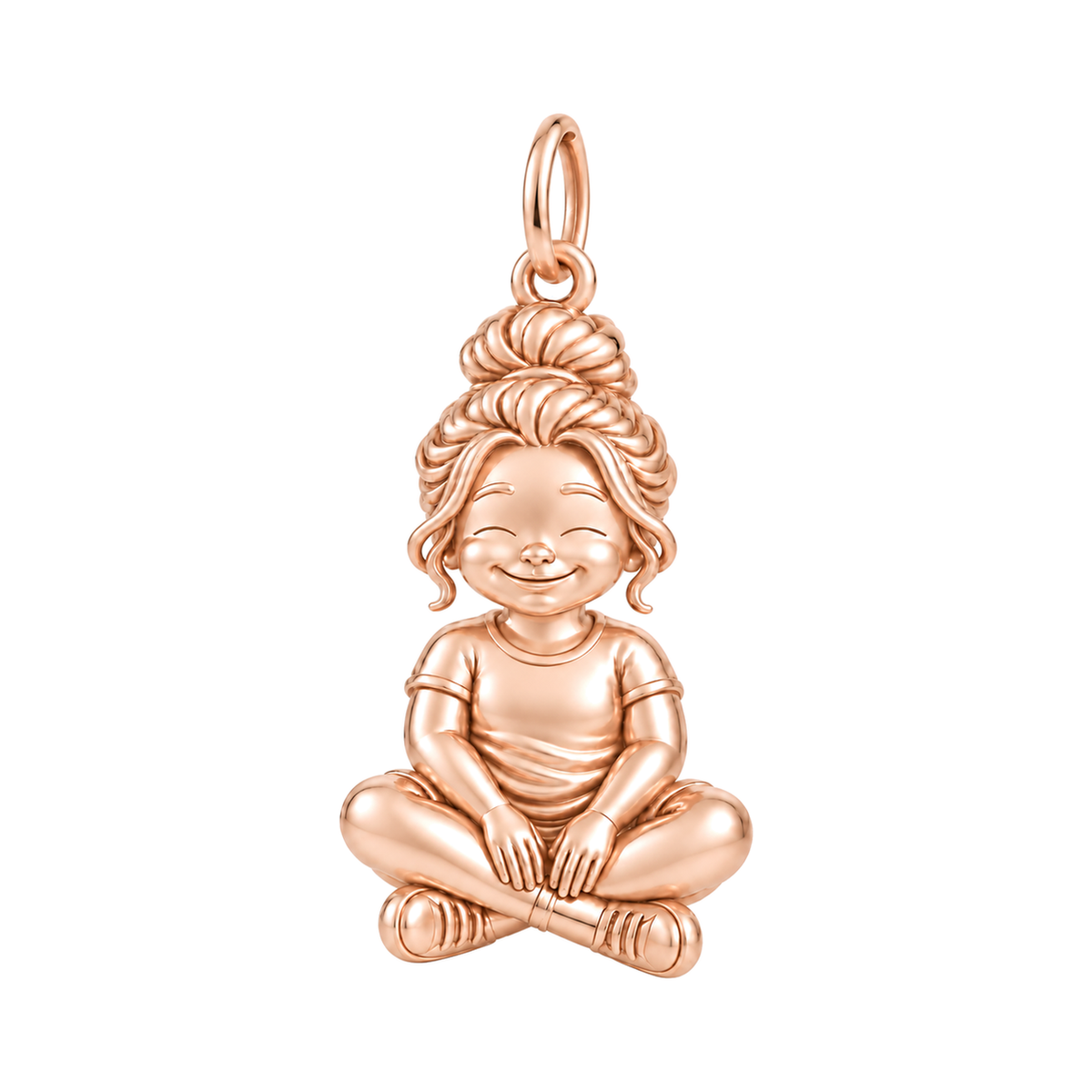 Curvy / Messy Bun / Rose Gold — Little Girl Charm | little-girl-charm-2026-09-13