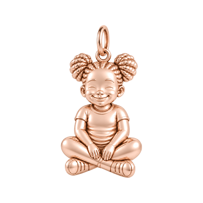 Curvy / Space Buns / Rose Gold — Little Girl Charm | little-girl-charm-2026-09-13