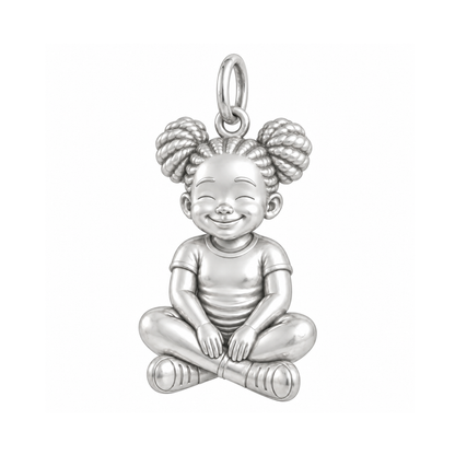 Curvy / Space Buns / Silver — Little Girl Charm | little-girl-charm-2026-09-13