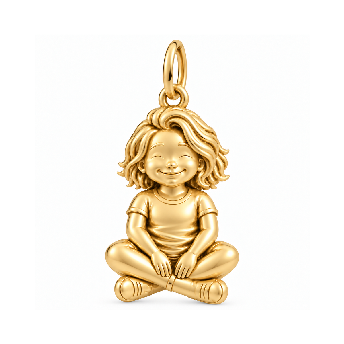 Curvy / Tousled Bob / Gold — Little Girl Charm | little-girl-charm-2026-09-13