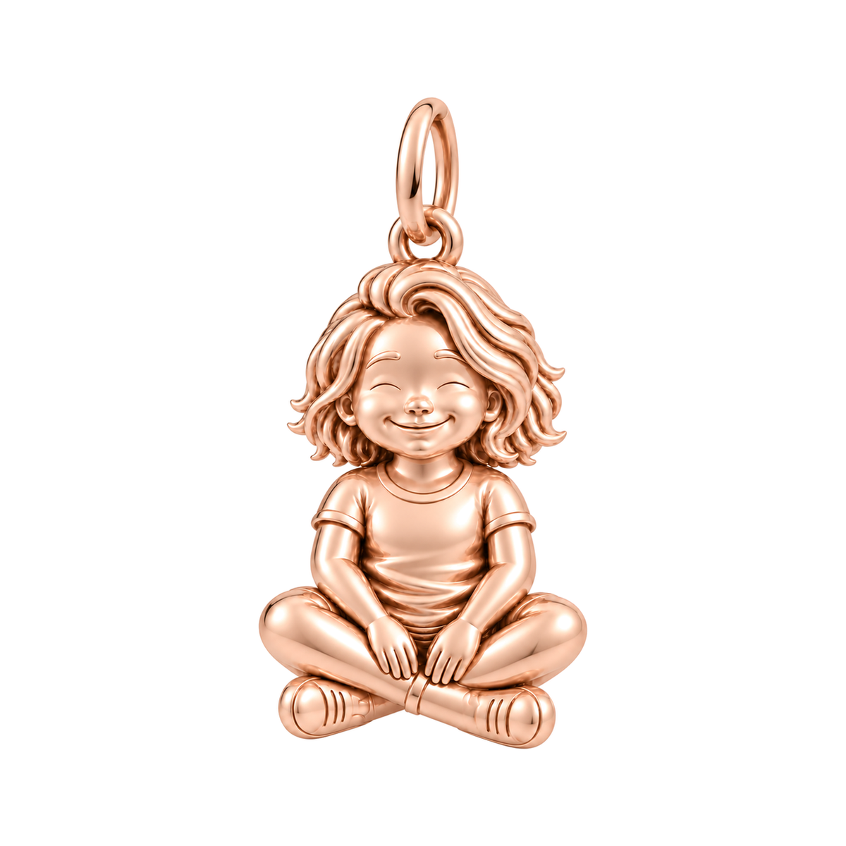 Curvy / Tousled Bob / Rose Gold — Little Girl Charm | little-girl-charm-2026-09-13