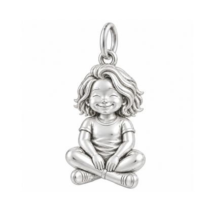 Curvy / Tousled Bob / Silver — Little Girl Charm | little-girl-charm-2026-09-13