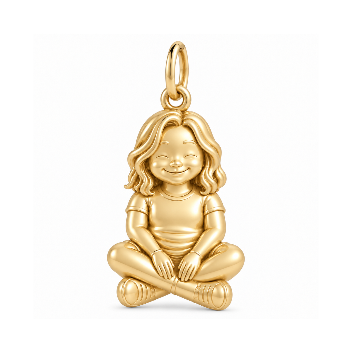 Curvy / Wavy Lob / Gold — Little Girl Charm | little-girl-charm-2026-09-13