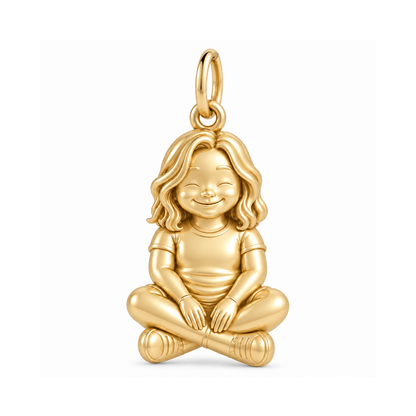 Curvy / Wavy Lob / Gold — Little Girl Charm | little-girl-charm-2026-09-13