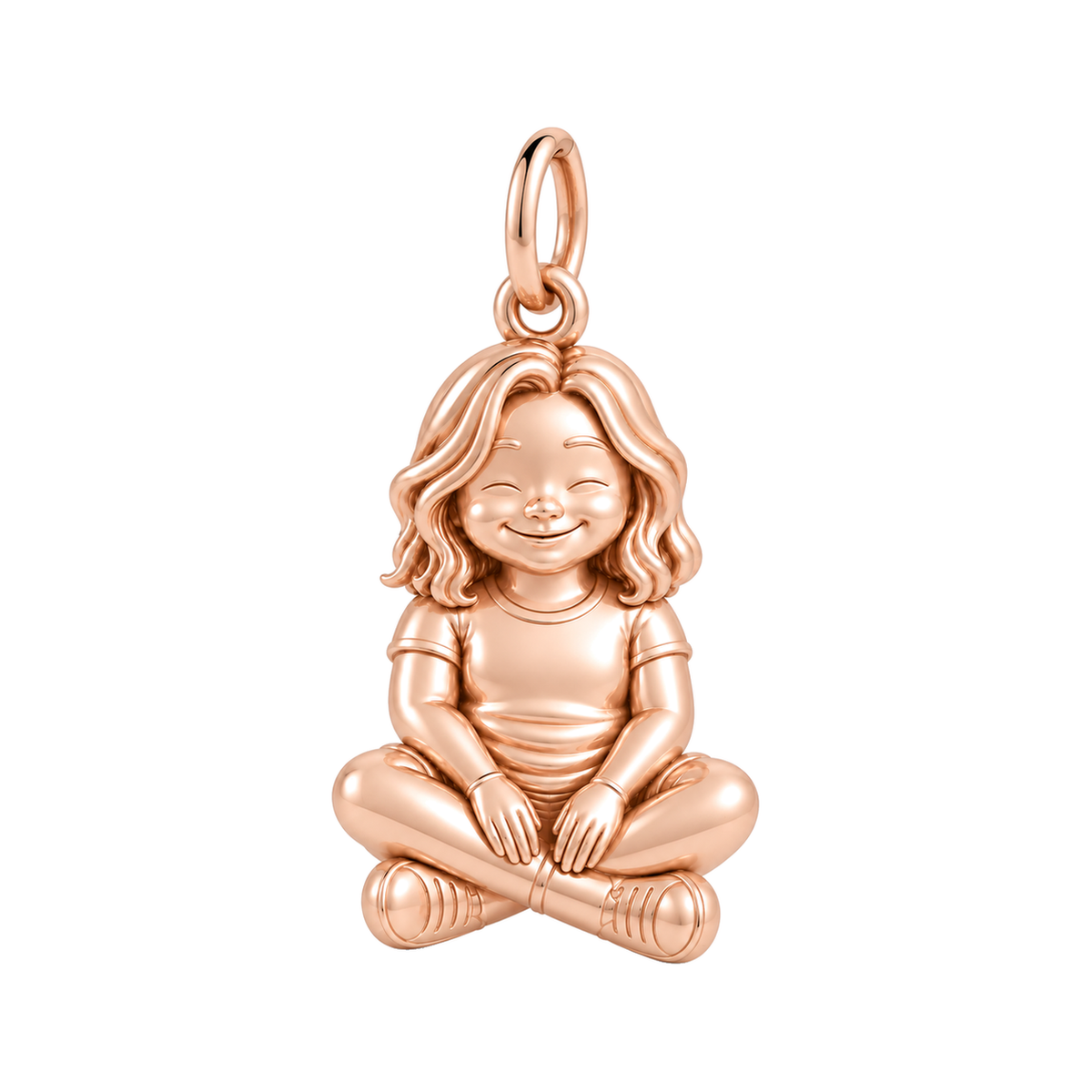 Curvy / Wavy Lob / Rose Gold — Little Girl Charm | little-girl-charm-2026-09-13