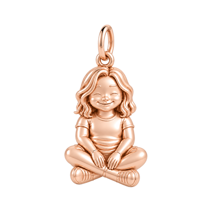 Curvy / Wavy Lob / Rose Gold — Little Girl Charm | little-girl-charm-2026-09-13