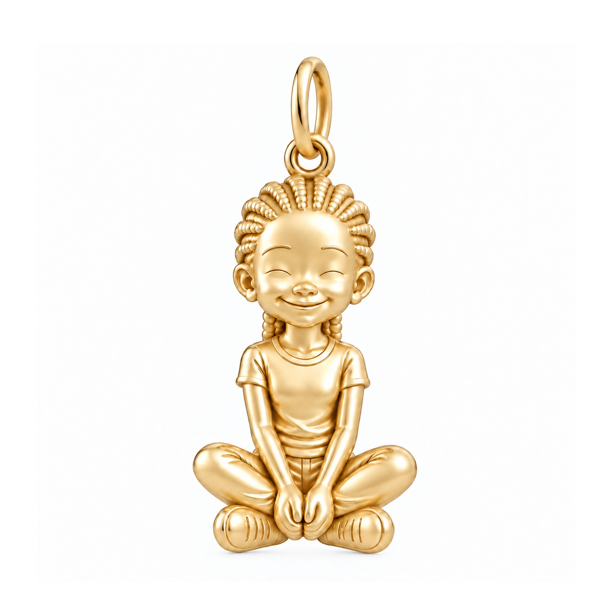 Slim / Cornrows / Gold — Little Girl Charm | little-girl-charm-2026-09-13
