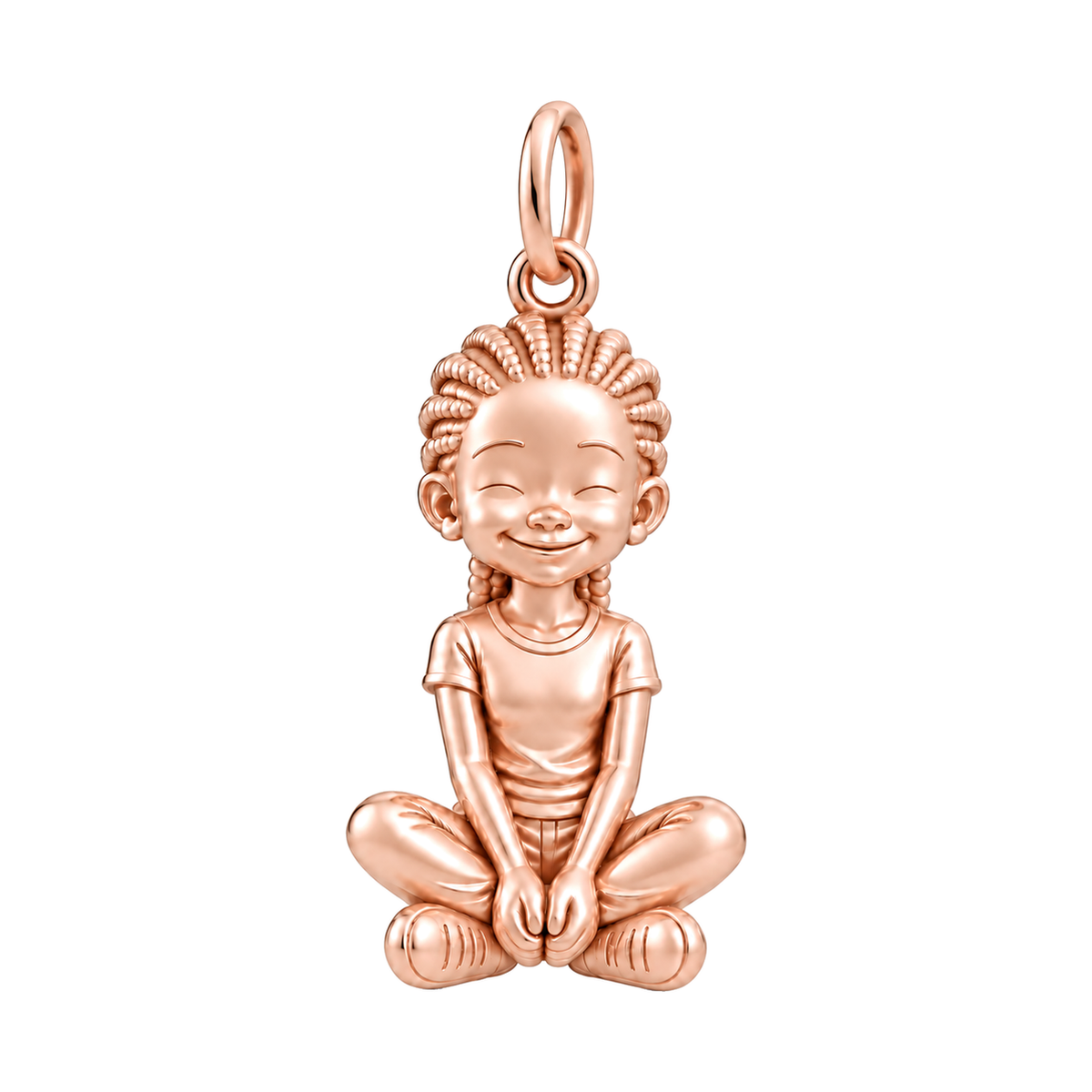 Slim / Cornrows / Rose Gold — Little Girl Charm | little-girl-charm-2026-09-13